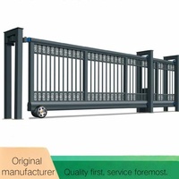 Puerta Corredera de Suspensión de Aleación de Aluminio sin Rieles, Puerta de Entrada Industrial Automática Personalizada