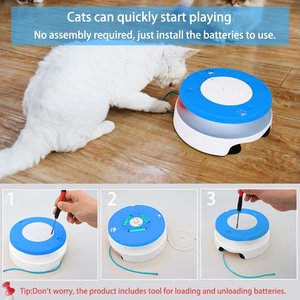 Juguetes Inteligentes para Gatos Fanhappy, Pelota de Plumas Eléctrica con Movimiento Oculto, Juguete Interactivo y de Movimiento Automático para Mascotas, Estilo de Dibujos Animados para Gatos - Product Image 2