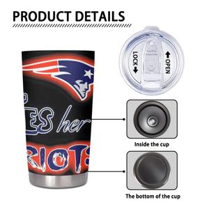 Nuevo Vaso Térmico de Acero Inoxidable <span class=keywords><strong>con</strong></span> Diseño de la Leyenda 'This Girl Loves Her Patriots', Botella Aislada, Taza de Viaje de Fútbol Americano, Regalo de Navidad Personalizado - Product Image 2