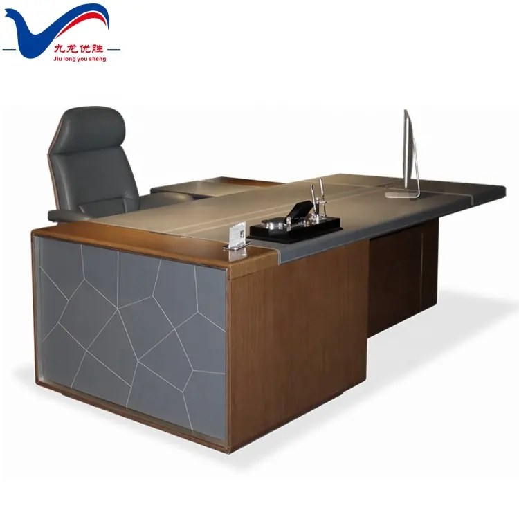 Furnitur Kantor CEO Gailywork dengan Desain Biro Meja Manajer Eksekutif untuk Meja MDF Boss