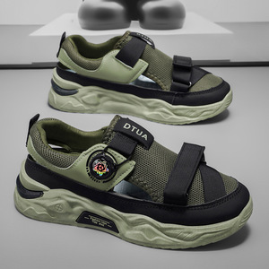 2026 Summer Men's Sandals High Appearance Breathable <b>Clogs</b> Trendy Outdoor Sports Beach Shoes with Rotating Button - Product Image 2