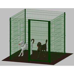 Recinto Modulare per Cani in Ferro Zincato e Verniciato Verde con Pali Interrati 200x200x172cm Cancelli e Recinti per Animali - Product Image 1