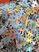 Puzzle Jigsaw Karton Biru 500-1000 Potong Buatan Sendiri dengan Kotak Hadiah - Desain Natal DIY untuk Dewasa