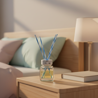 Bouteille diffuseur en verre Tawny Fresher Smart 160 Caps, col carré moderne, imprimé promotionnel, avec grand bouchon diffuseur