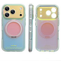 Adhésif magnétique TPU à dégradé de couleurs avancé pour coque de téléphone 17 Pro Max avec protection à 360°