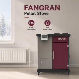 <span class=keywords><strong>Estufa</strong></span> de <span class=keywords><strong>Pellets</strong></span> de Madera Fangran 500S Moderna con Panel Táctil WiFi, Calentador de Agua Interior Silencioso, Radiador de Calefacción Multi-Habitación para Villa u Hotel - Product Image 1