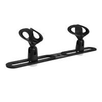 1 ensemble de supports de microphone de bureau en aluminium robuste, supporte 4 microphones, angle et hauteur réglables, portable