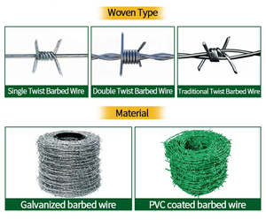 ผลิตและจำหน่ายลวดชุบสังกะสีแบบจุ่มร้อน/<span class=keywords><strong>ลวดหนาม</strong></span>เคลือบพีวีซีสำหรับป้องกัน - Product Image 4