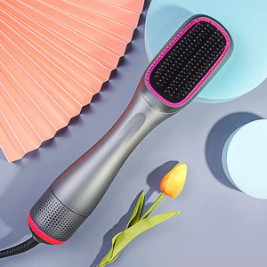 Electric Hot Air Comb 3 In 1 Blow Dry Straighten Curl Ceramic Brush For Dry And Wet Hair Multifunctional Hair Styler - Product Image 1