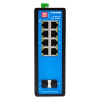 EWIND IP40 240W 48-57VDC AI Watchdog VLAN Switch PoE Industri Jaringan Tak Terkelola untuk Kamera IP CCTV dan AP Nirkabel