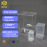 MOQ 50pz Scatole di Imballaggio in PVC Trasparente, Scatola con Finestra in PET, Scatola Regalo Quadrata per Vendita al Dettaglio, Scatola Pieghevole in PP Trasparente, Personalizzazione Accettata