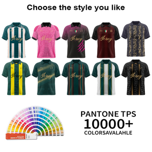 Maglia da <span class=keywords><strong>Calcio</strong></span> in Poliestere Personalizzabile con Colletto Design Retrò a Sublimazione per Squadre Scolastiche e Club - Product Image 3