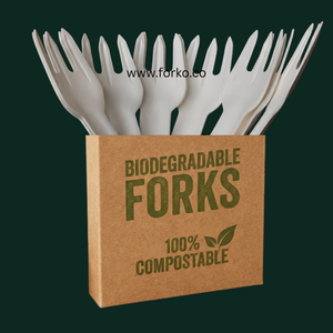 Tenedores de Papel Biodegradables al por Mayor, Ecológicos, de Fibra Vegetal, Compostables, Desechables, para Restaurantes, Cafeterías y Servicios de Catering - Product Image 4