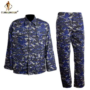 Custom china camouflage fabric bdu tactical jacket uniform set men high quality security uniforms and equipments for sale