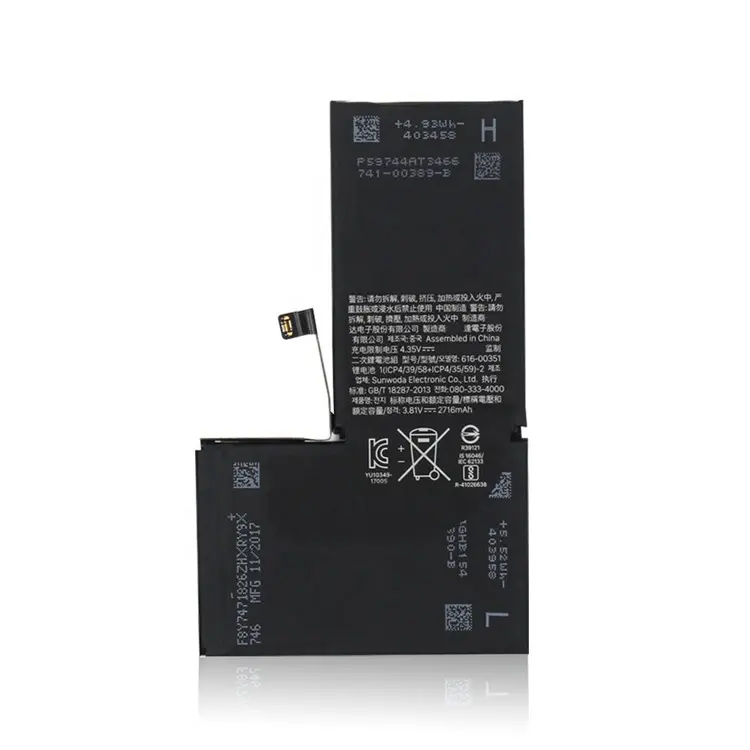 Wholesale cell phone battery for Apple iPhone XS Repair service parts For iPhoneXS MAX battery replacement Long Life 0 cycle