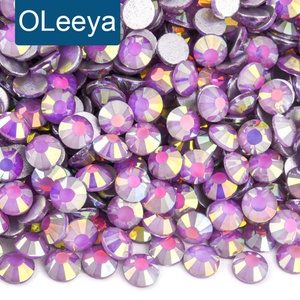 Oleeya Blinbling Strass en gros Couleurs Fumées SS6-SS30 Cristaux Brillants à Dos Plat Non Thermocollants pour Accessoires DIY - Product Image 1