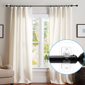 Современный самоклеящийся кронштейн для карниза из ПК без сверления, прочный, экологичный, с крючком для подвешивания штор, простая установка - Product Image 6