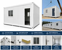 Maison conteneur modulaire pour dortoirs de travailleurs, hébergement en cabine avec structure en acier pour chantier de construction