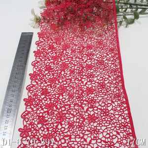 Produttore all'ingrosso di alta qualità Guipure Trim pizzo nuovo moda 17cm di larghezza solubile in acqua fiore chimico pizzo per le donne - Product Image 4