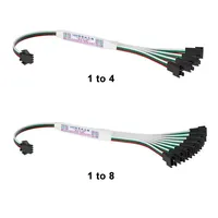 Penguat Sinyal LED Mini TTL untuk WS2811 WS2812B SK6812 Modul Strip LED RGBIC 3Pin yang Dapat Diatur Alamatnya 1 hingga 4/8 DC5-24V