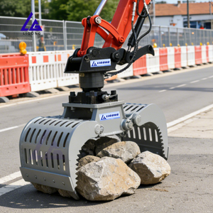 Grappin de tri rotatif léger certifié CE ISO, parfaitement compatible avec les mini-excavatrices pour la manutention de briques de construction - Product Image 1