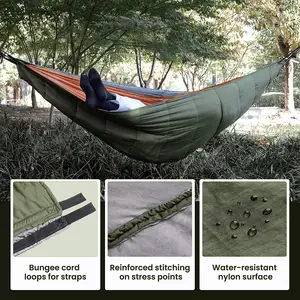 Woqi-saco de dormir portátil para acampar, hamaca de algodón a prueba de viento para mantener el calor