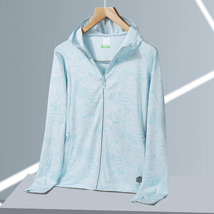 Vêtements de protection solaire en plein air pour femmes respirant anti-ultraviolet feuille d'érable camouflage mince été chemise de protection solaire pour hommes - Product Image 3