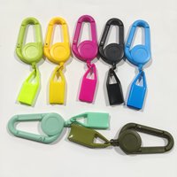 Porte-badge rétractable en plastique écologique avec logo personnalisé, étui à rouge à lèvres et étui en silicone pour briquet