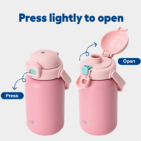 Gourde isotherme pour enfants 400 ml en acier inoxydable de qualité alimentaire avec poignée