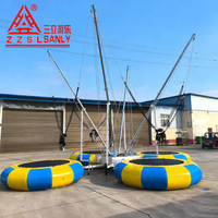 Trampoline à bungee de qualité commerciale pour 4 personnes, pour parcs d'attractions et centres de jeux en plein air