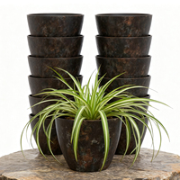 Pots de fleurs et jardinières modernes en plastique PP, durables, écologiques, légers et électro-plaqués pour la maison, le balcon et le jardin