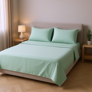Juego de Sábanas de Jersey de Algodón Suave, Tamaño King, Estilo Liso, para Uso Doméstico, para Todas las Temporadas - Product Image 2