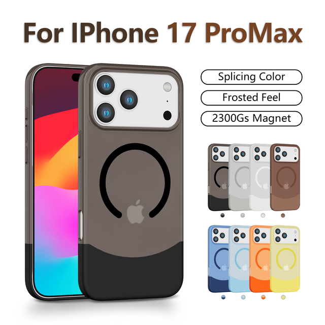 Candy-colored Semi-transparent Magnetic Detachable Creative Modular Phone case PC Hard Shell for IPhone13 14 15 16 17 Pro Max