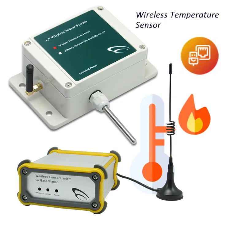 Collect report measurement data through temperature sensor G7 iot wireless weather station smart data logger low tempe battery