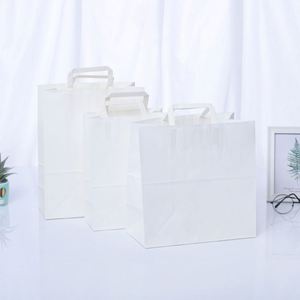 Sacs de courses en papier kraft écologiques et recyclables avec impression flexo, logo et couleur personnalisables pour l'emballage de pizzas, de lait et de salades - Product Image 6