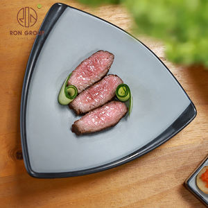 Venta al por mayor cena elegante negro y gris <span class=keywords><strong>platos</strong></span> Irregular redondo cuadrado irrompible juego de vajilla <span class=keywords><strong>platos</strong></span> y cuencos de <span class=keywords><strong>melamina</strong></span> - Product Image 5