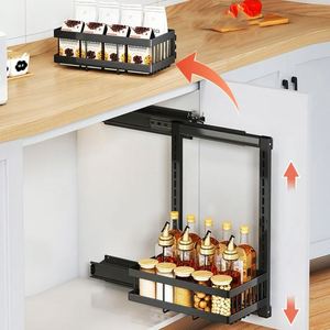 Nouvelles Armoires de Cuisine Professionnelles : Accessoires Modernes, Panier de Rangement Coulissant, Organisateur de Tiroir, Plateau de Rangement, Panier Rabattable pour Armoire - Product Image 2