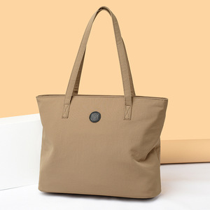 Đơn giản công suất lớn không thấm nước Nylon Lady Zip Tote túi mới thời trang giản dị đa năng vai Túi Du Lịch qua đêm Ví - Product Image 3