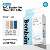 Litière pour chat mixte, mélange de tofu et de bentonite, faible teneur en poussière, agglomération rapide, désodorisant, sable pour chat