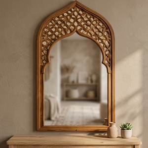 Islamic Arched Wooden Wall <b>Mirror</b> Modern Design Washable Hanging Decor for Living Room Bedroom - Product Image 3