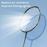 Raquette de badminton professionnelle haute performance 28LBS, haute tension, en fibre de carbone