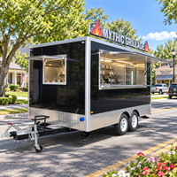 Remorques alimentaires multifonctionnelles personnalisées entièrement équipées Etodevice 13,1 pieds, kiosques alimentaires, remorques alimentaires entièrement équipées USA