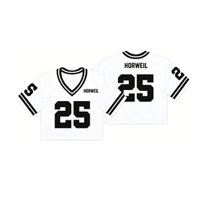 Maillot de football vintage streetwear col en V personnalisé style HORWEIL pour homme, en maille respirante, polyester, vêtement de sport décontracté - Product Image 2