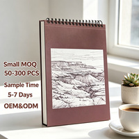 Cuaderno de Dibujo Personalizado de 9x12 Pulgadas, Encuadernado en Espiral, 100 Hojas, Papel de Dibujo de 68 lb y 100 g/m², Lote Pequeño para Estudio de Artistas