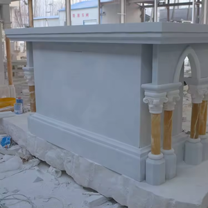 Tùy chỉnh được thiết kế nhà máy đá giá Nhà thờ đá cẩm thạch tay khắc bàn thờ tự nhiên - Product Image 3