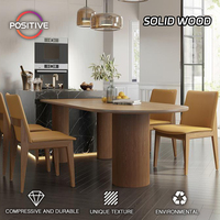 Oval Rechteckiger Minimalismus Leichter Luxus Massivholz Kleiner Haushalt Wohnzimmer Esstisch YP-T10