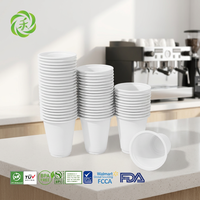 Gobelets jetables en amidon de maïs PP biodégradable blancs pour les fêtes