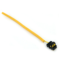 Connecteur étanche pré-câblé 2 broches avec gaine tressée jaune pour faisceau de câbles de feux arrière, prise rapide en laiton pour pièces automobiles