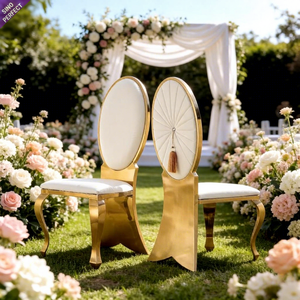 Foshan Sinoperfect meubles commerciaux mariage Banquet fête événement décoration empilable location empilable chaise en acier inoxydable - Product Image 1