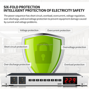 Clavax CLPS-HS5 8 + 2 Cửa Hàng Điện trình tự điều khiển âm thanh chuyên nghiệp video chiếu sáng kỹ thuật số điện áp hiển thị cá nhân - Product Image 3